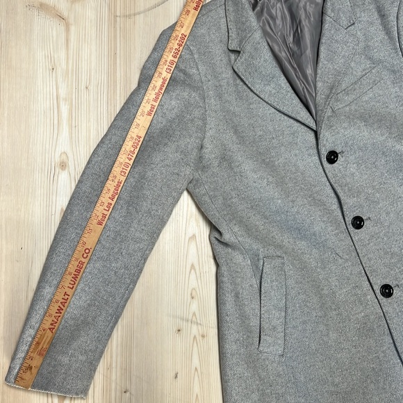 MNG Light Gray Wool Blend Trench Coat - Picture 6 of 16